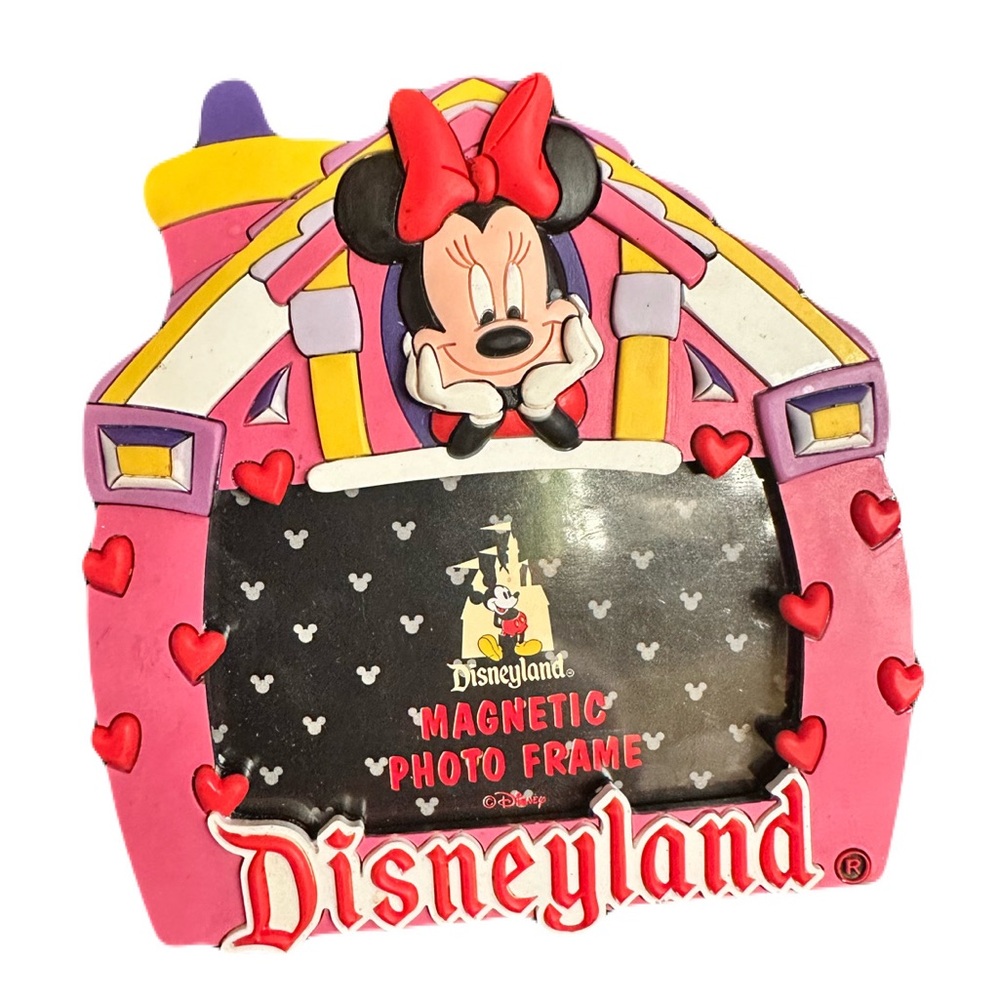 90s Disney Disneyland California Minnie Mouse Heart House Magnet Photo Frame
